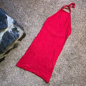 4/$20 - Red Backless Halter Mini Dress - Size 2